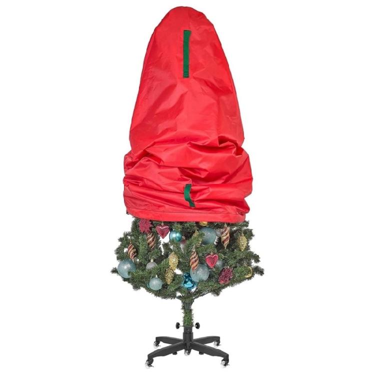

Portable Christmas Tree Storage Bag, Waterproof and Resistant Fabric Design, Accommodates Up To 36x25 Inch 3 feet червоний