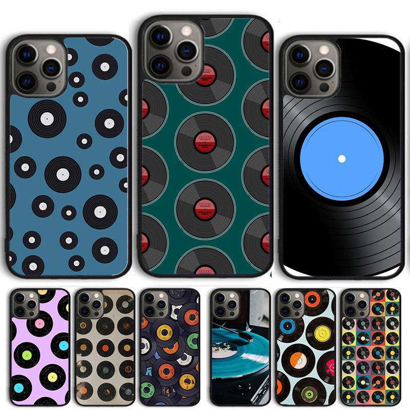 Vinyl Record Blue Label Music Classic Phone Case Cover For iPhone 17 Air 15 16 Pro Max 14 13 12 11 Pro Max Plus