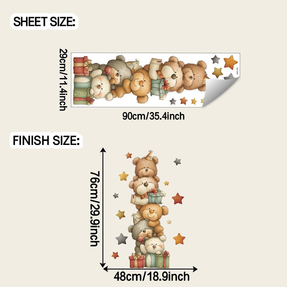 

Мультяшные подарки, Звезды-медведи, Гостиная, Спальня, Дом, Наклейки для украшения стен