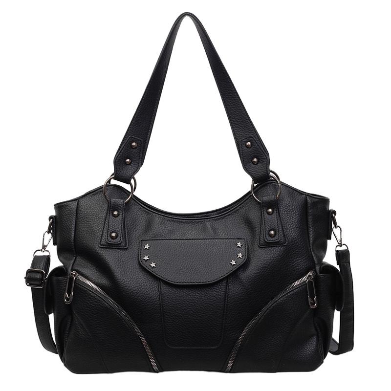 Women's Retro Crossbody Handbag: Fashionable, Versatile, Simple, Commuter-Style, Large Capacity Shoulder Tote