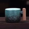 Creative Handmade Exquisite Coffee Cups, Vintage Wooden Handle Coffee Cups, Mugs, Beverage Cups, Kitchen Dining and Bar