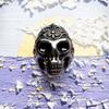 Blackened Lily Skull Ring Europe Vintage Jewelry Fine Jewerly Gift For Men Women In 925 Silver