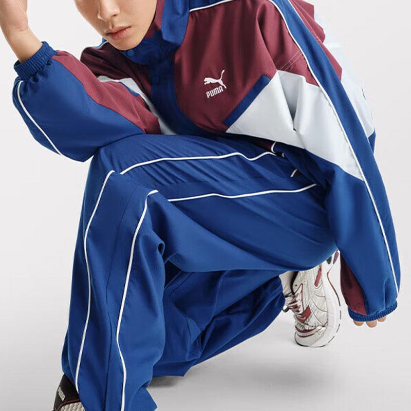 Puma Ss23 Archive Series Ss23 Pack Color Block Stand Collar Zip Retro Sports Jacket Unisex Jacket Blue 622783-67