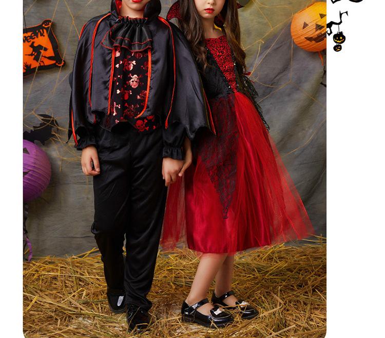 Halloween Kids' Vampire Princess & Pumpkin Cloak Costume Set