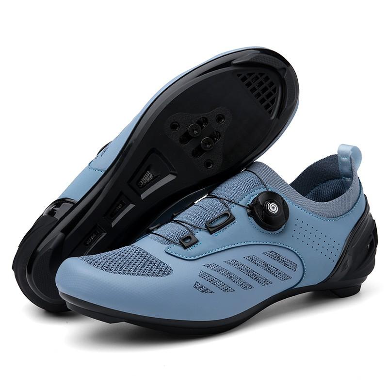 Scarpe da Ciclismo da Uomo Tomaia in Rete Senza Tacchette MTB Bici da Strada Trainer Indoor Unisex Leggere