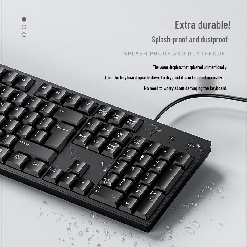 Aiguoxin K-212B Wired Mechanical Office Keyboard