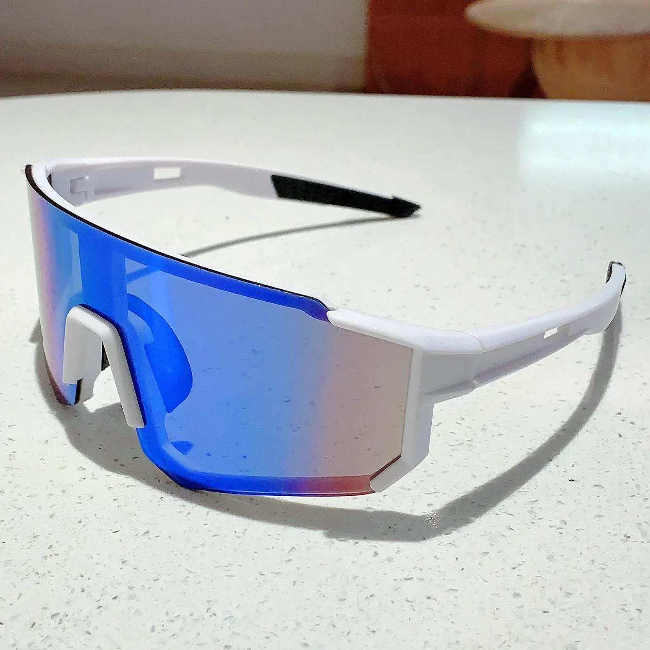 Lunettes de Sport Extérieur Lunettes de Soleil Populaires Punk Ski Coupe-vent Ombrage Femmes Pour Hommes Luxe Designer Vintage Lunettes de Soleil Qualité Professionnelle blue