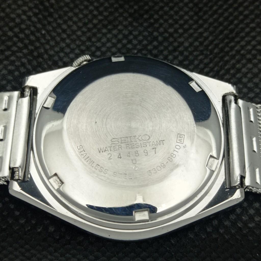 USADO VINTAGE SEIKO 5 AUTO 6309A JAPÃO MASCULINO D/D ÁRABE VERDE RELÓGIO 589-a310815-2 SKU589-a310815