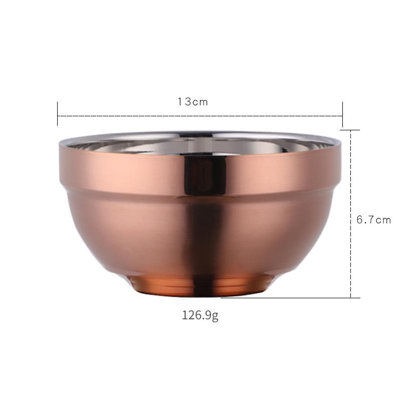 304 Stainless Steel Double-Layer Insulated Bowl for Children - Anti-Scald, Anti-Drop, Perfect for Rice and Soup