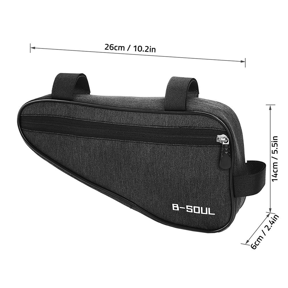 1.5L Capacity Bicycle Frame Bag Polyester Bike Top Tube Bag Bike Triangle Bag Outdoor Riding