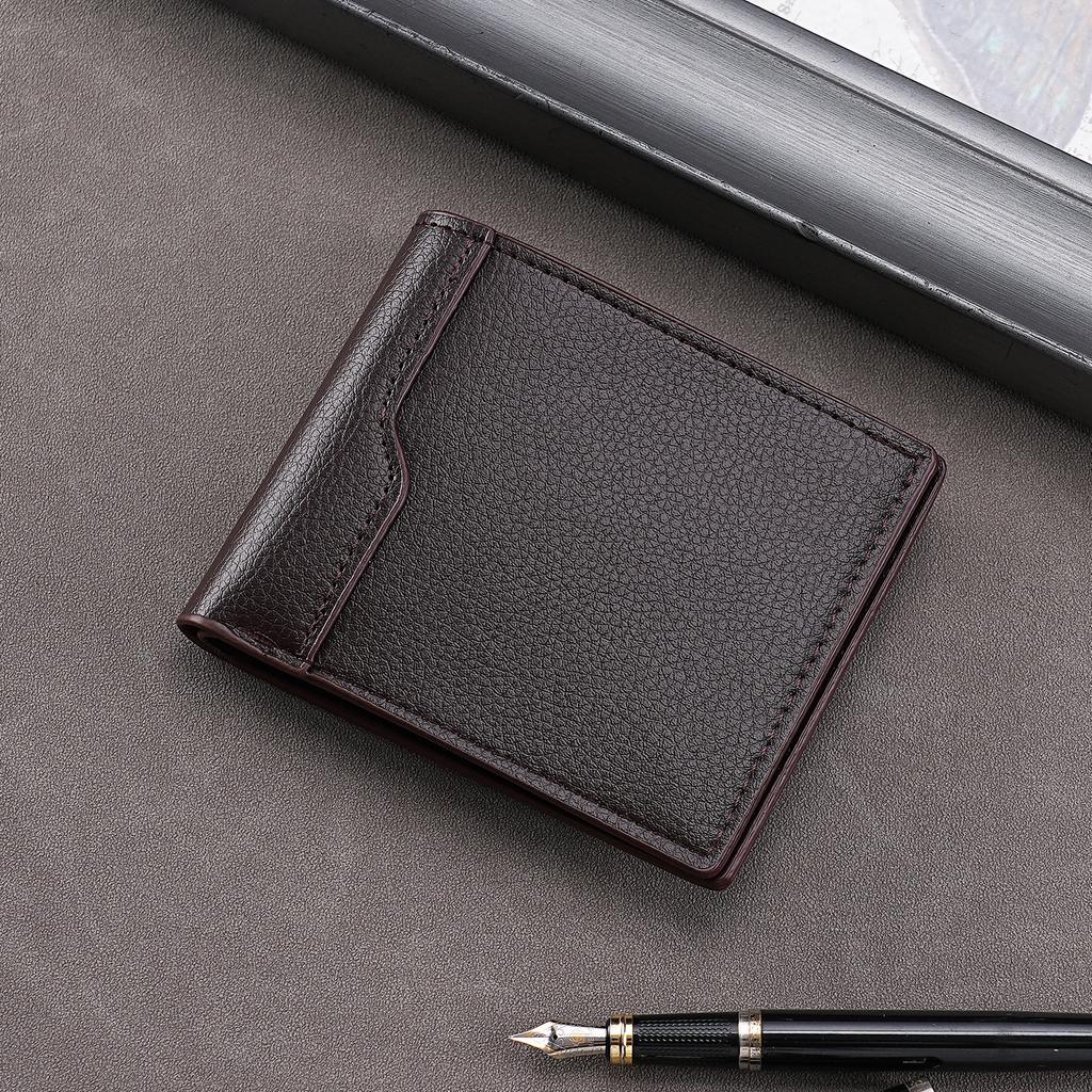 Coin Purse  Men'S Short Wallet Bifold Wallet Slim Pu Leather Wallet For Pocket Carry Gifts Daily Use