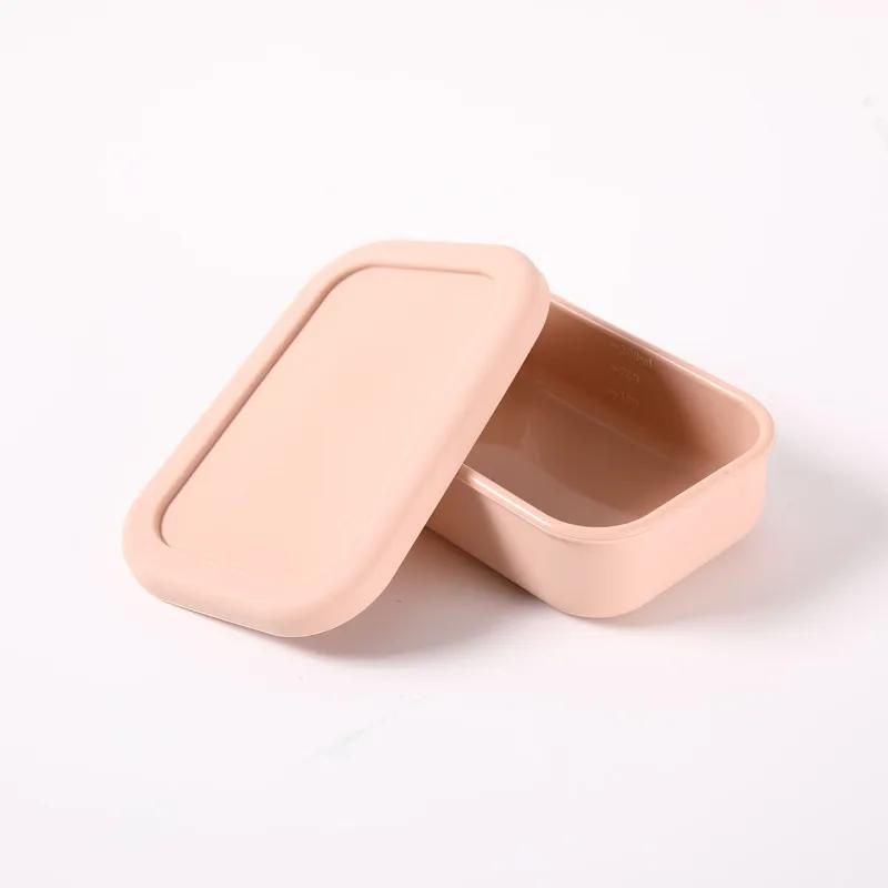 

Пищевой силиконовый ланч-бокс для микроволнового нагрева, контейнер для хранения с герметичной крышкой, ланч-бокс для сохранения свежести продуктов