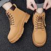 Mode Herbst Herren High Top Freizeitschuhe Wasserdicht Rutschfest Outdoor Knöchelstiefel Tooling Stiefel Komfort Motorradstiefel Botas Hombre