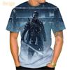 T-shirt Grafiche Calde Gioco Ghost Of Tsushima Stampa 3D Casual Manica Corta Magliette Stampa Integrale T-shirt Oversize Streetwear
