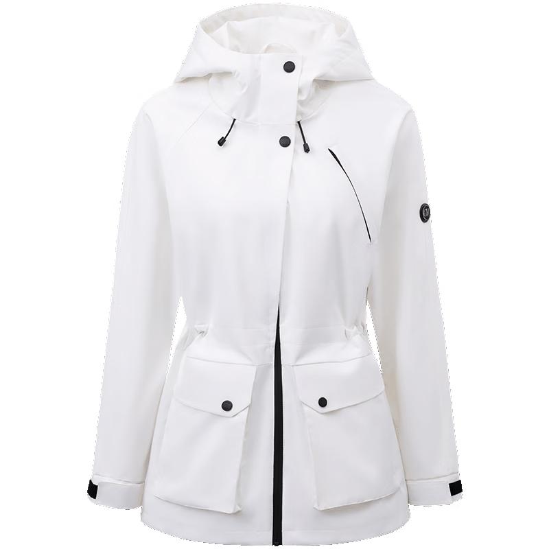 GIOVANNI VALENTINO Women's Hooded Mid-Length Windbreaker