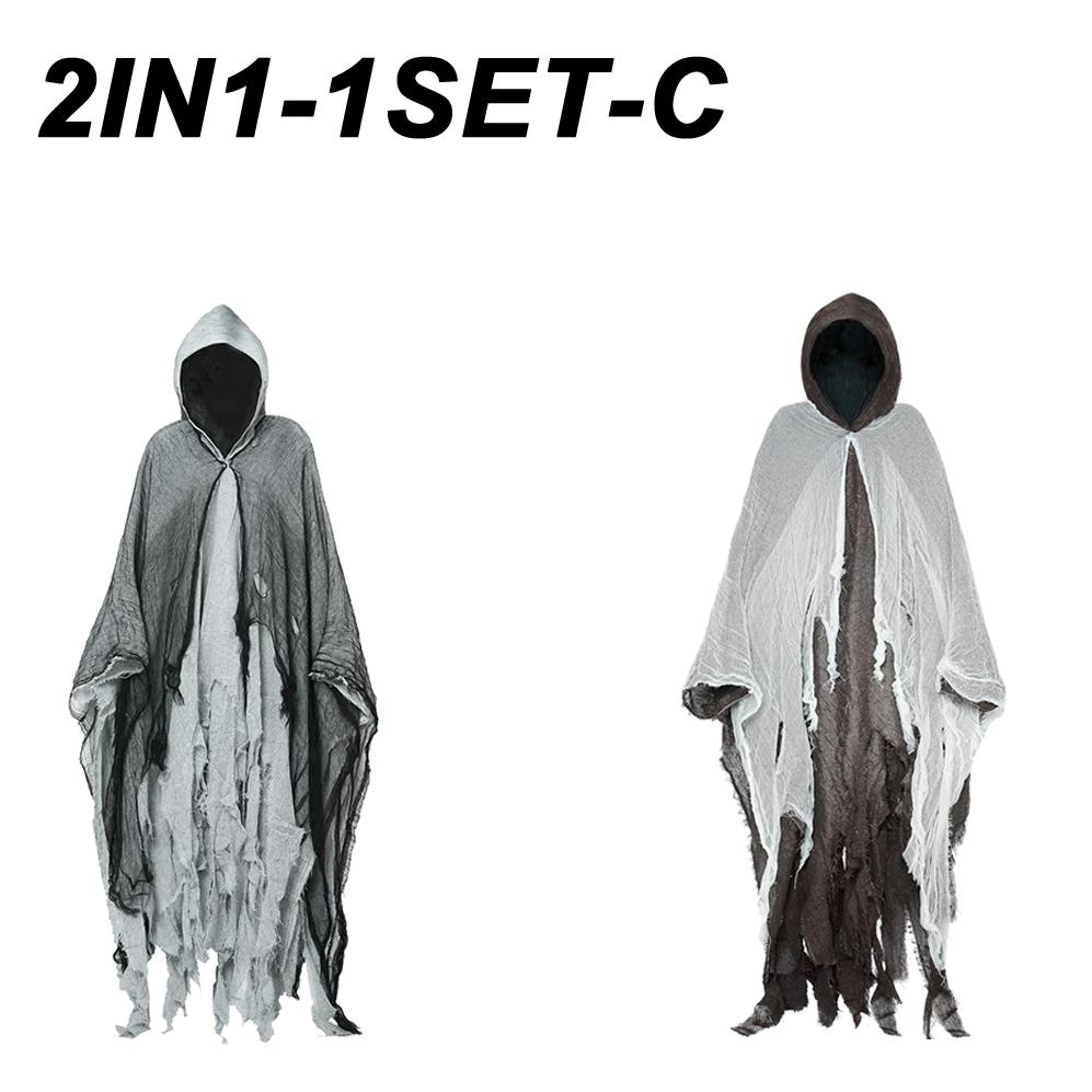 Halloween Cloak Witch Cloak Grim Reaper Costume Cloak Haunted House Costume Dress Up Horror Trick Costume Props
