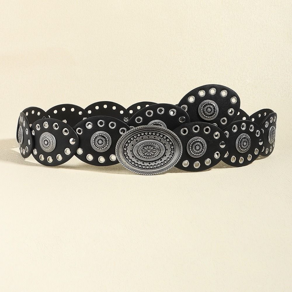 Y2k Women's Belt Vintage Dress Jeans Belt Trendy Oval Waist Belt  Streetwear