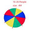 2M/4M Diameter Kids Outdoor Teamwork Game Prop Rainbow Parachute Toys Jump Bag Bounce Play Mat School Activity Puzzle Game