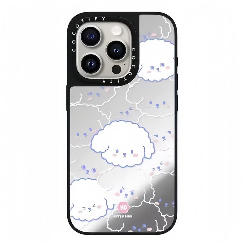 Cute Little Puppy for Apple 16pro Max for IPhone14Plus13 12 15 High-end Fashion Brand Mirror