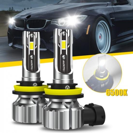 AUXITO H11 LED Headlight Kit Low Beam Bulbs Super Bright 6500K White H8 H9 2pcs