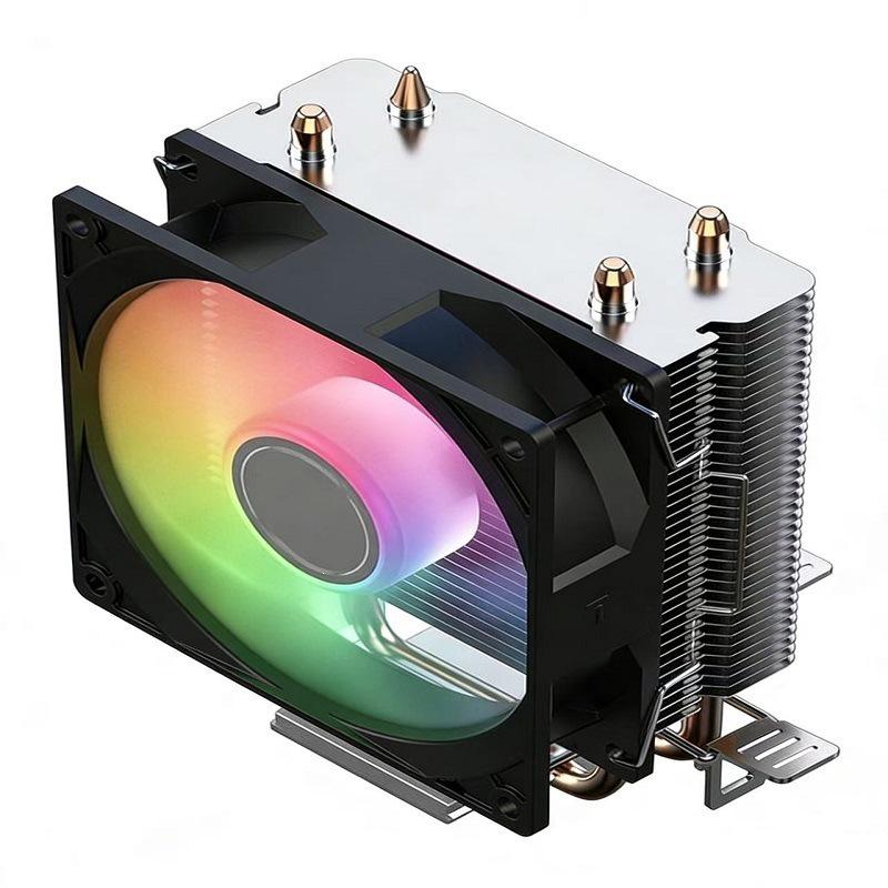 Tianji Feng S20 Colorful Light CPU Cooler, 2 Heatpipes, 115X/17XX/1366 Multi-Platform Compatibility