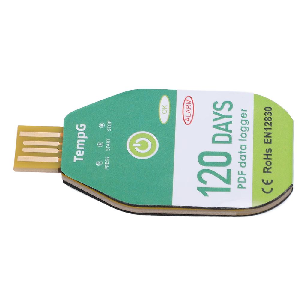 USB Temperature Data Logger Recorder IP67 Water Resistant Disposable PDF Temperature Data Logger for Cold Chain