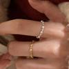 PANJBJ 925 Sterling Silver Texture Rings for Women Zircon Geometry Classic Minimalist Office Jewelry Gift Dropshipping