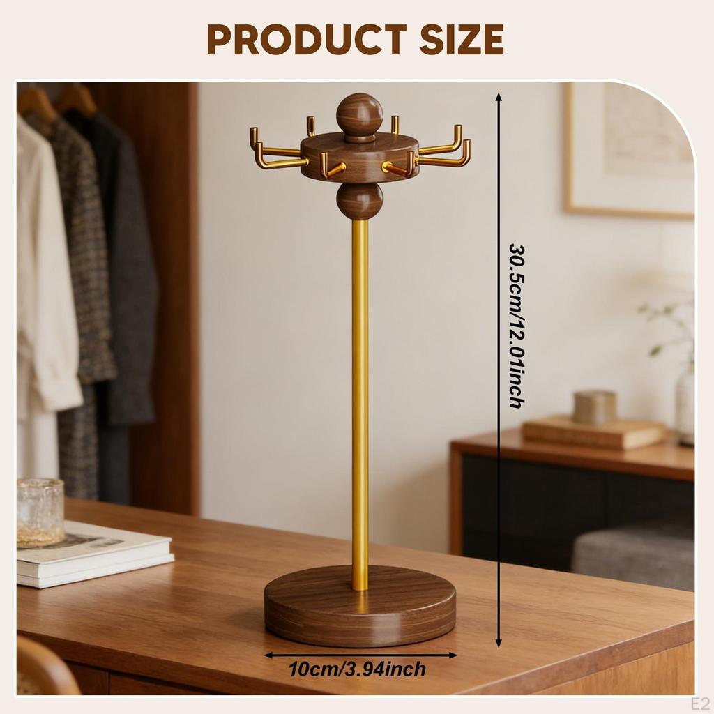 Jewelry Stand Storage Rack Modern Rotatable for Women Girls Gifts Hanging Organizer Earring Holder