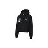 Sweatshirts Women's Black Hooded Moderate Regular 596635-01