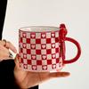 1 szt. Ceramiczny Prezent Gruby Pamiątka Kokarda Trwały Trójwymiarowy Praktyczny Elegancki Kubek Biurowy Domowy