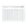 Tension Rod Shelf 14.2 Inch Width Nail Free Expandable Storage Rack for Cabinet Wardrobe 75 to
