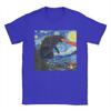 Cool Japanese Monster Starry Night T-Shirt Men Round Collar Cotton T Shirts  Short Sleeve Tee Shirt Gift Idea Clothing