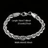 1pc Men's Bracelet, Made of 201 Stainless Steel - Non-fading and Allergy-free, Fashion 4mm Twisted Bracelet for Men and Women Fashion