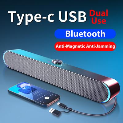 2024 LED TV Sound Bar AUX Drátový bezdrátový Bluetooth reproduktor Systém domácího kina SoundBar PC Počítačové reproduktory s mikrofonem