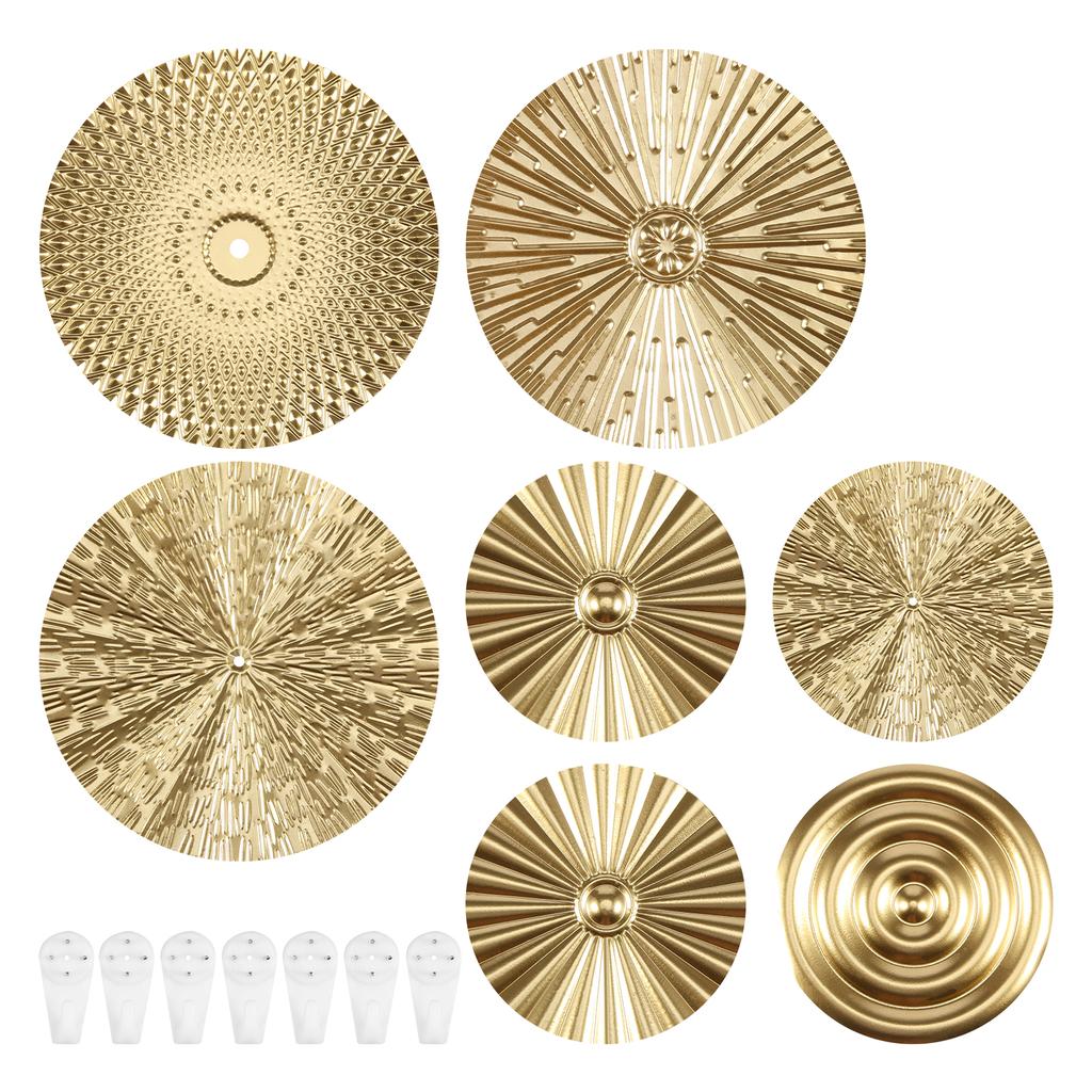 Metal Wall Hanging Decor Wall Basket Boho Home Decoration Handmade Natural Wall Art for Kitchen Bedroom Living Room Ornament