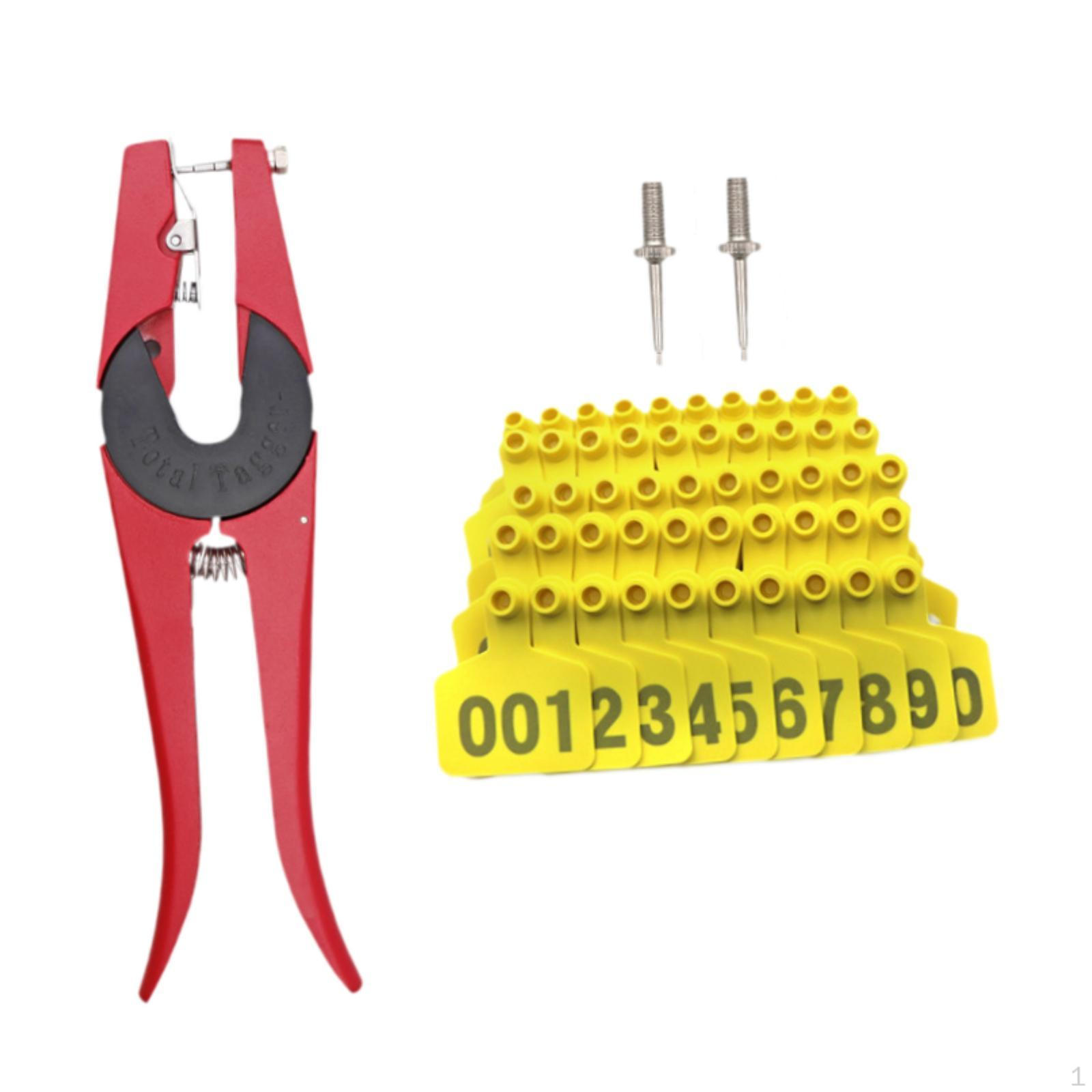 

Ear Tag Plier with Number Tags Tagger Tool for Forestry Countryside Farming A
