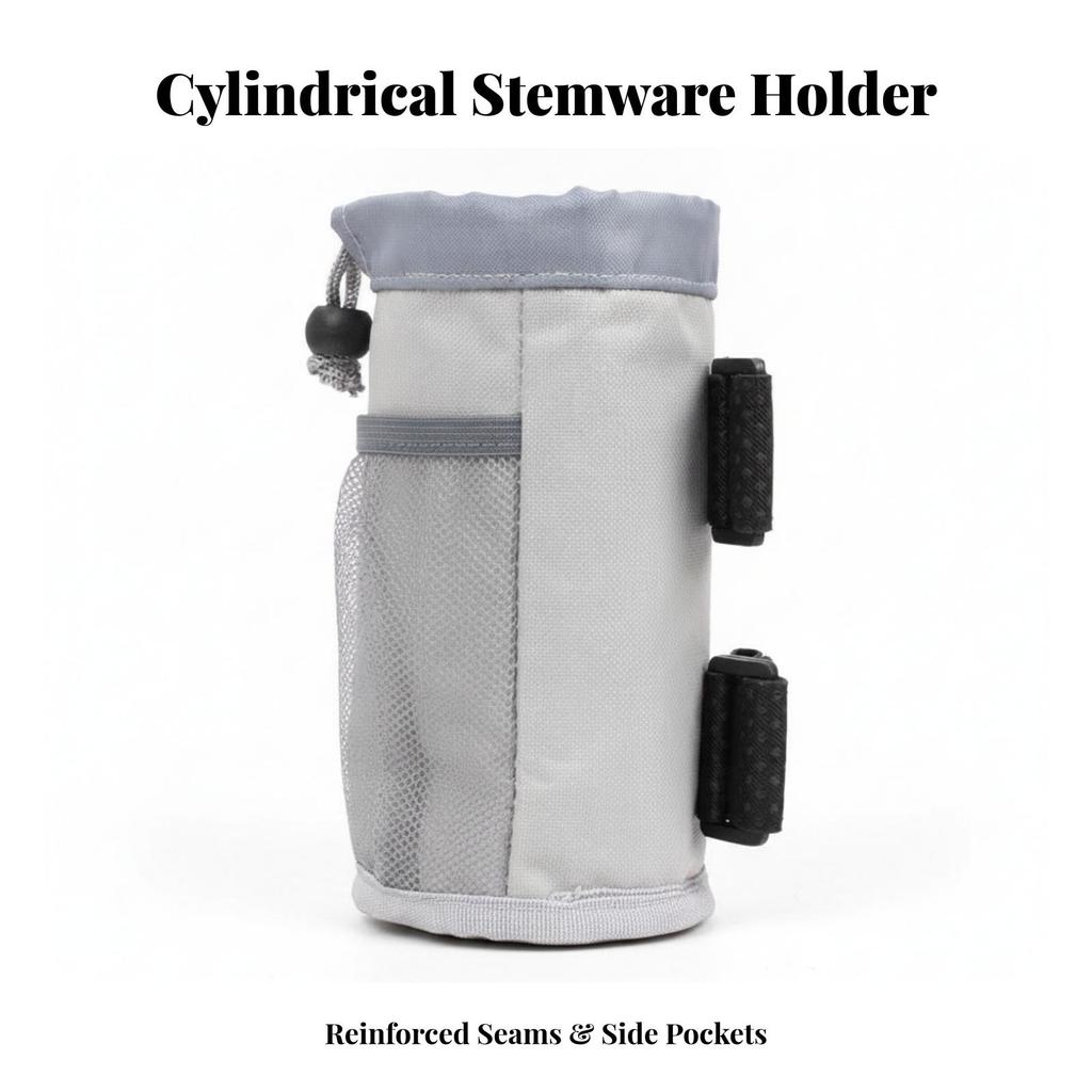 Scooter Handlebar Storage Bag Compact Cup Holder with Mesh Pocket