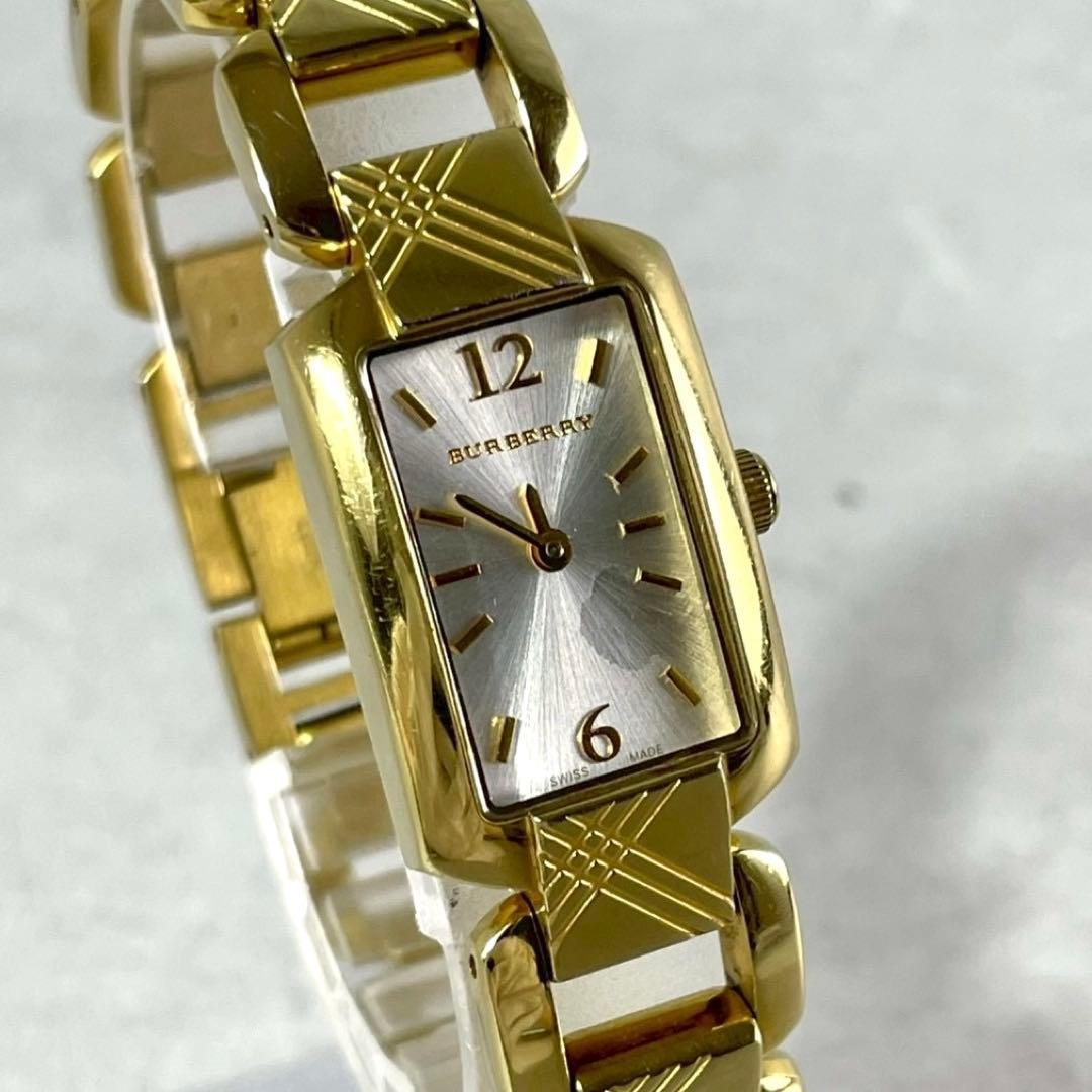 Used BURBERRY Burberry watch BU4213 square style gold