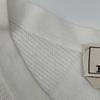 Hermes White Wave Embossed Half Sleeve Pullover Knit Tops S whiteUsed
