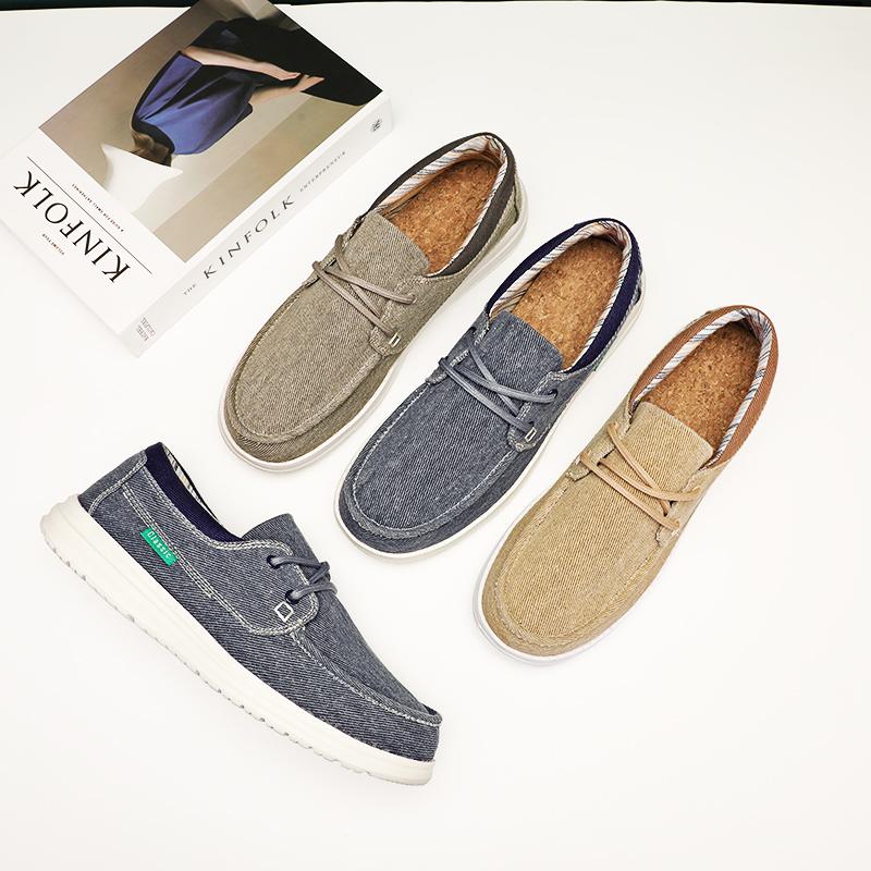 Men's Casual Slip-on Loafers Canvas Stretch Shoes