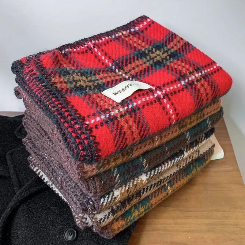 Autumn and winter warm British Christmas plaid red scarf men and women couples enlarged shawl scarf imitation cashmere scarf
