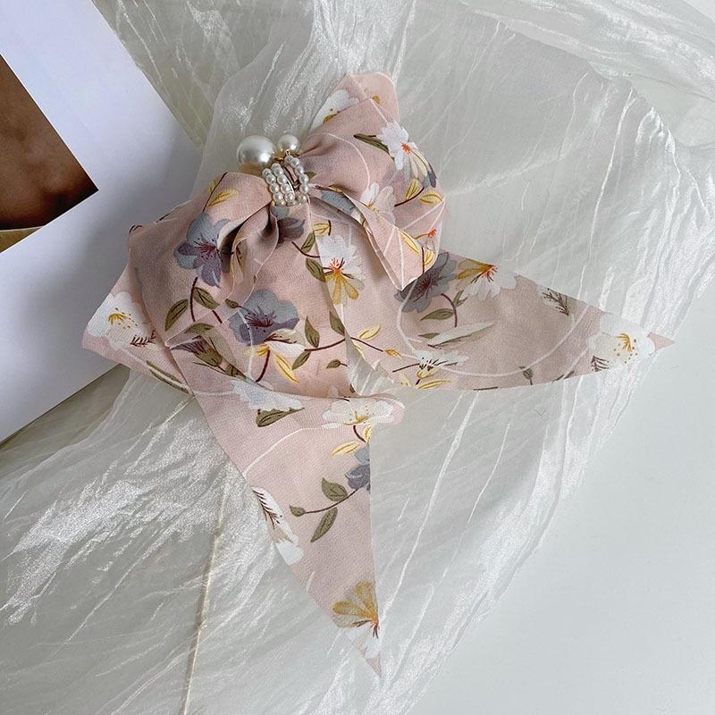 New Red Bowknot Hairpin Fashion Women Hair Clip Fabric Korean Style Long Ribbon Butterfly Hairpin Hair Accessories