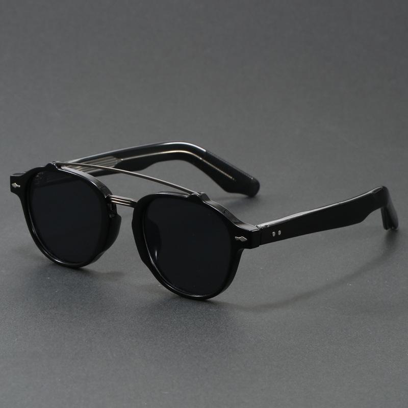 High-end Quality Sunglasses Men Women Korean Style Retro Sun Glasses for Women Thick TR90 Frame Luxury Brand Design Fake Glasses