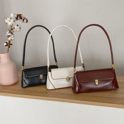 2025 Trendy Girl Summer Retro Internet Celebrity with the Same Armpit Niche Design Sense Solid Color Shoulder Portable Atmosphere Women Bag