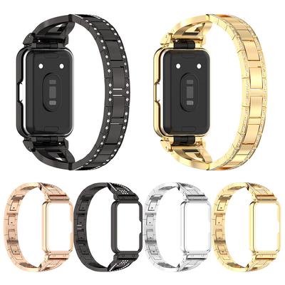 Pouzdro+Řemínek Kovový Ochranné Sklo Sportovní Náhradní Řemínek k Hodinkám Řemínek k Hodinkám pro Samsung Galaxy Fit 3 SM-R390