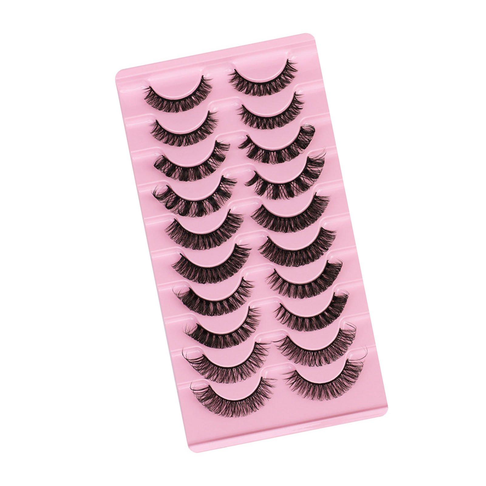 

10 пар многоразовых самоклеящихся ресниц. Клей или подводка для глаз не требуются. Натуральные густые накладные ресницы для наращивания. 6