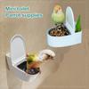 Multifunktionale PP Vogel Wasserbad Box Badewanne Papagei Für Wellensittich Hängende Toilette Trainingszubehör Abnehmbar Klebebefestigt