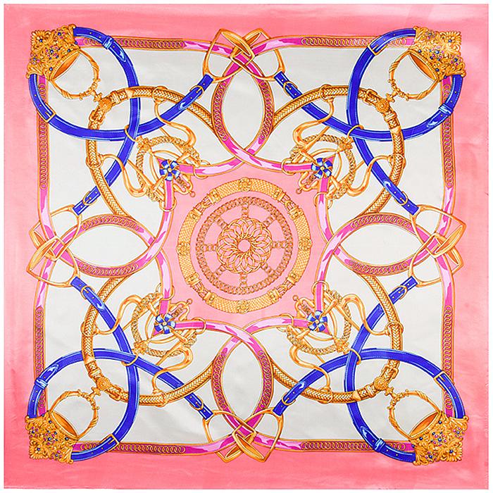 

90cm European Imitation Silk Square Headscarf Belt Print Scarf Women s Shawl Bandana Female Head Hijabs 90x90cm