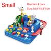 4 Cars Racing Rail Car Miniature Learning-Enhancing Playthings Car Rescue Track Adventure Game Mechanical Engaging Train Track Kits Plaything