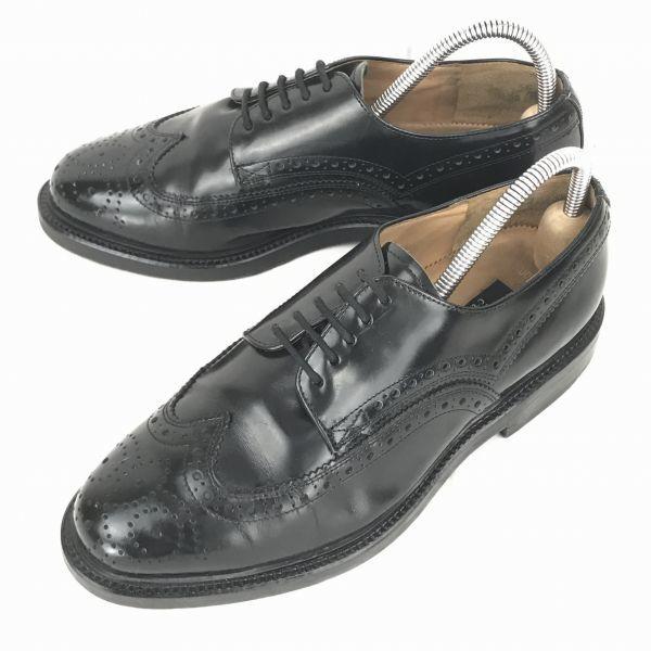

Lloyd Heavy Leather Wingtip 26.0 Black Medallion Dress Shoes Made in Germany